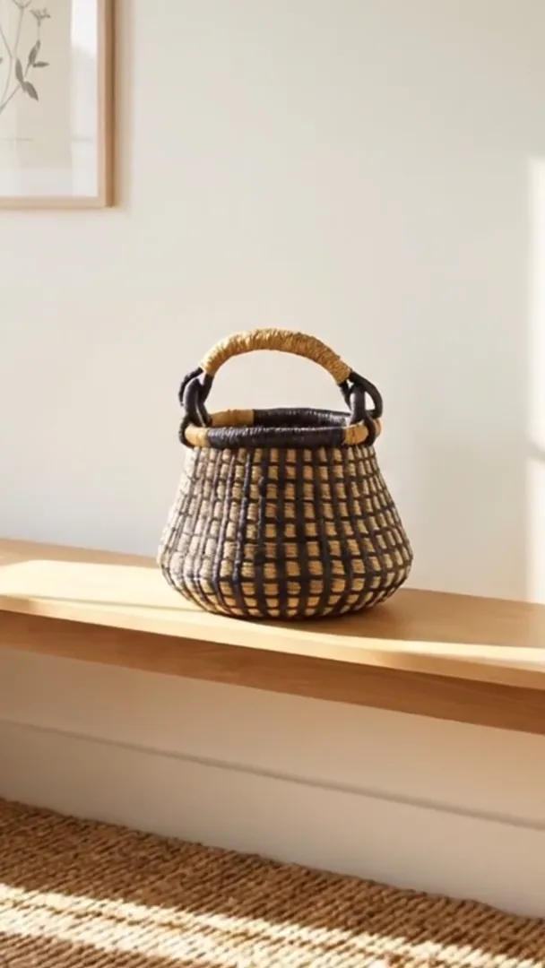 AI product video still — decorative basket Amazon listing campaign